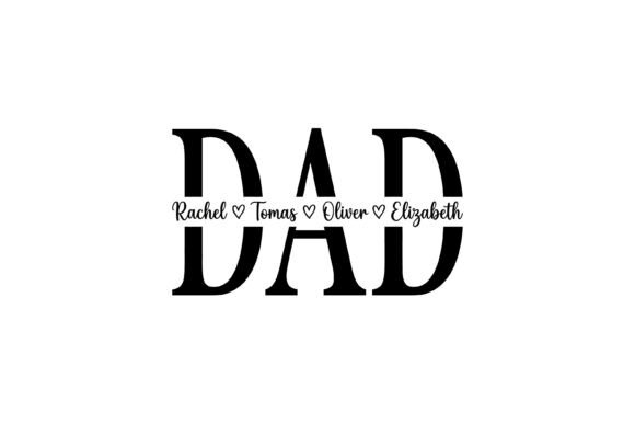 A Heartfelt Design: The Personalized Dad Name Heart Typography