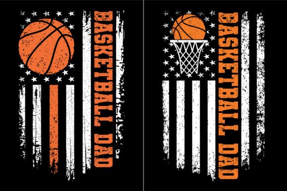 Basketball Dad American Flag Design: Patriotic Pride for the Court
