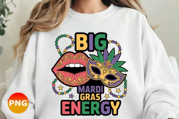 Big Mardi Gras Energy Design PNG: Unleash Festive Creativity
