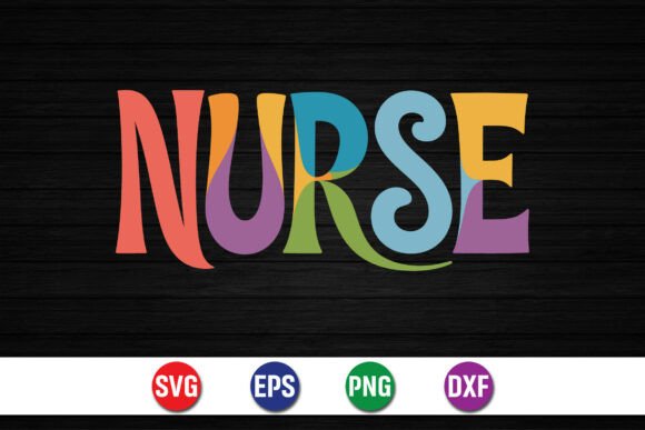 Bold & Colorful Nurse Typography for Modern Healthcare Brands