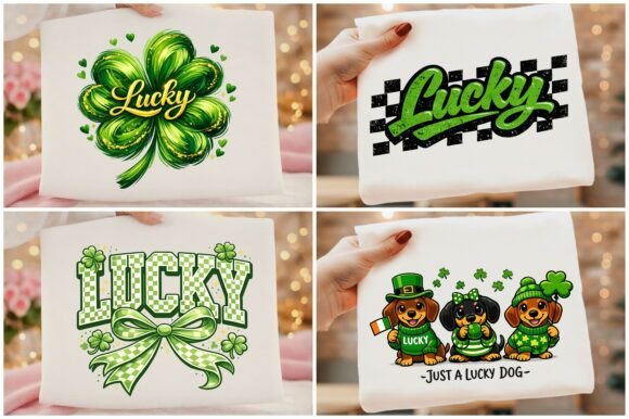 Cute Lucky Dachshund Designs for St. Patrick's Day Apparel