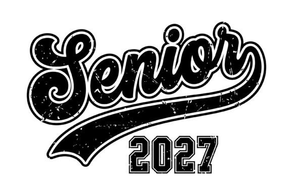 Embrace Timeless Style with Senior 2027 Vintage Typography Design