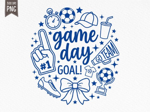 Game Day Graphics: Soccer Doodles PNG for Team Spirit
