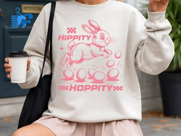 Hippity Hoppity: A Cute Easter Bunny Design for Your Projects