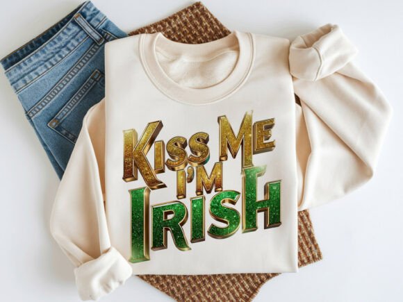 Kiss Me I’m Irish Glitter Shirt Design: A Festive Sparkle