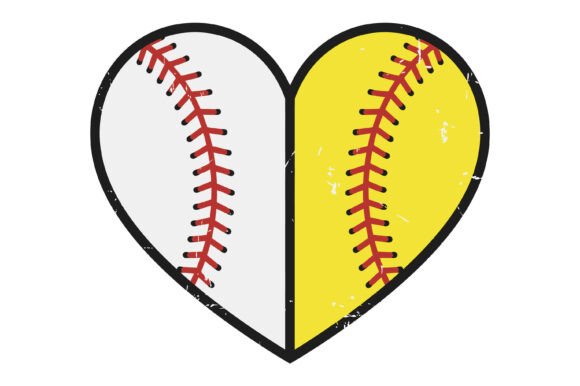 Softball Baseball Heart Sports Design: A Love Letter to the Game