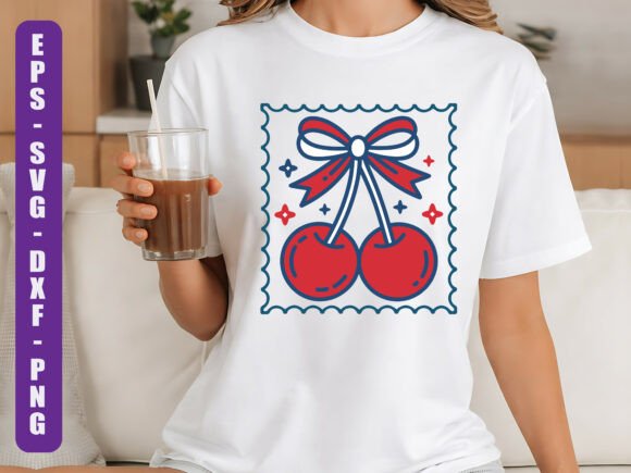 Sweeten Your Brand: The Retro Cherry Bow SVG Design for POD Success