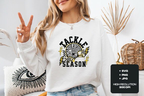 Tackle Season Football SVG Design: Unleash Bold Energy on Your Projects