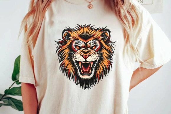 Unleash Your Brand's Power with a Traditional Lion Tattoo Design